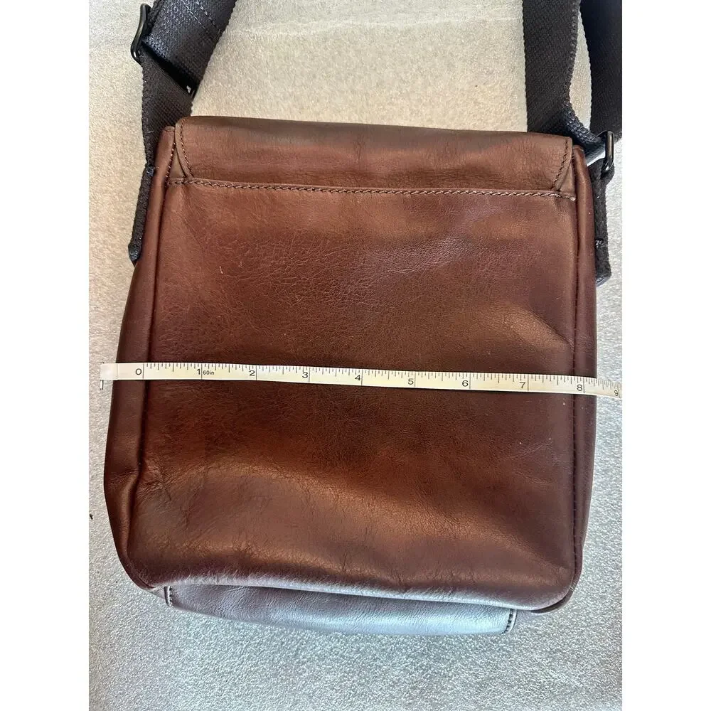 Fossil Weston Courier Messenger Bag SBG1289201 Dark Brown Leather Crossbody